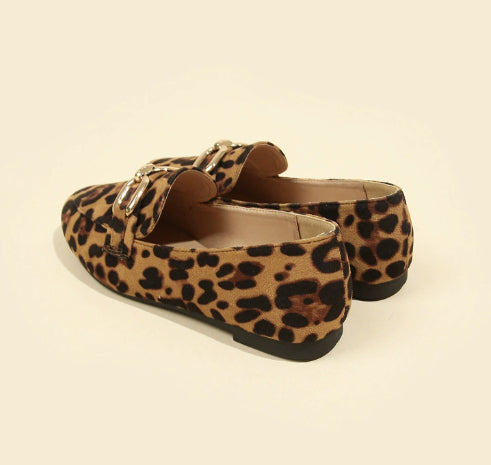 Dames Elegante Trendy Panterprint Loafers | Esaja