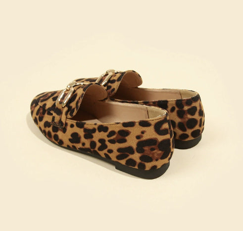 Dames Elegante Trendy Panterprint Loafers | Esaja