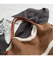 Dames Winter Shopper van Suède met Teddy Details | Langy