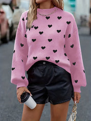 Dames Gebreide Stijlvolle Trui met Hartjes | Roma