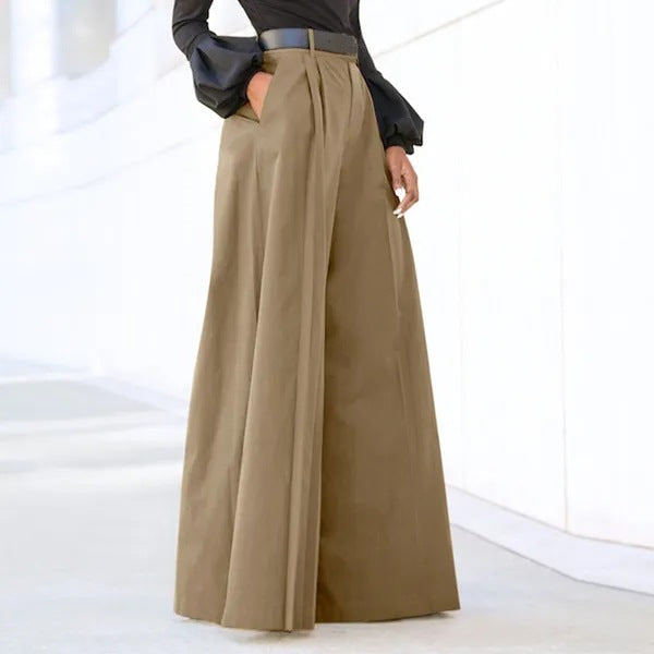 Dames Hoge Taille Broek met Wijde Pijpen | Azea