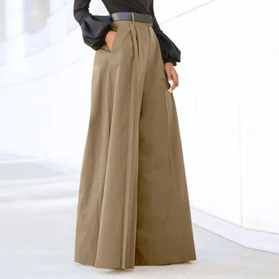 Dames Hoge Taille Broek met Wijde Pijpen | Azea