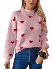 Dames Elegante Stijlvolle Zachte Hartjes Trui | Reggy