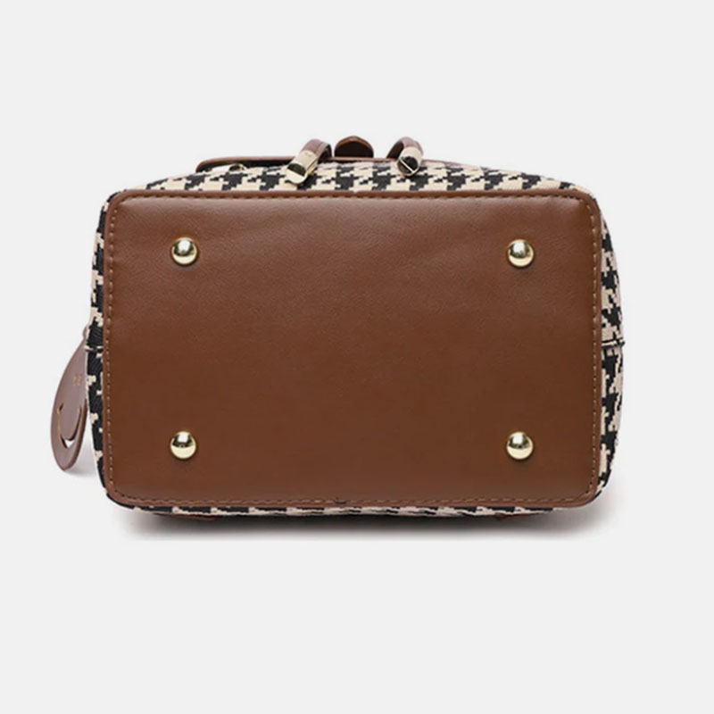 Dames Trendy Veelzijdige Rugzak met Houndstooth Patroon | Lupa
