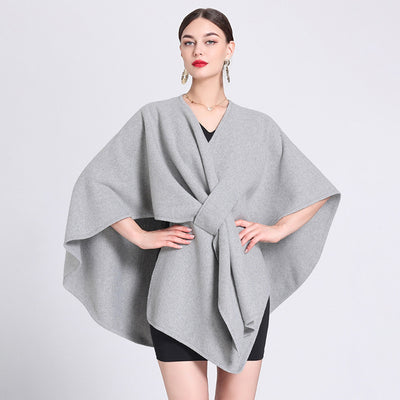 Dames Stijlvolle Elegante Poncho met Riem Detail | Leandra