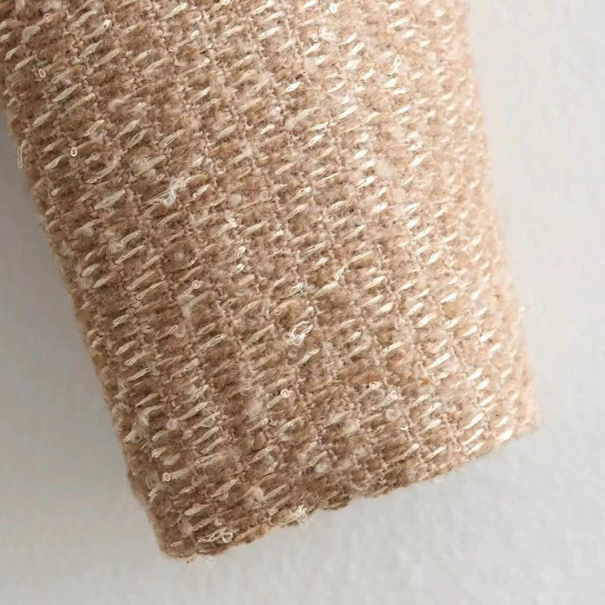 Dames Stijlvolle Trendy Parijs Style Boucle Jas met Gouden Knopen en Zakken | Balencia