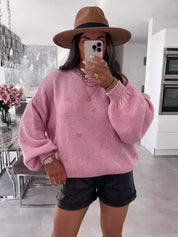 Dames Zachte Stijlvolle Hartjes Trui | Rossy