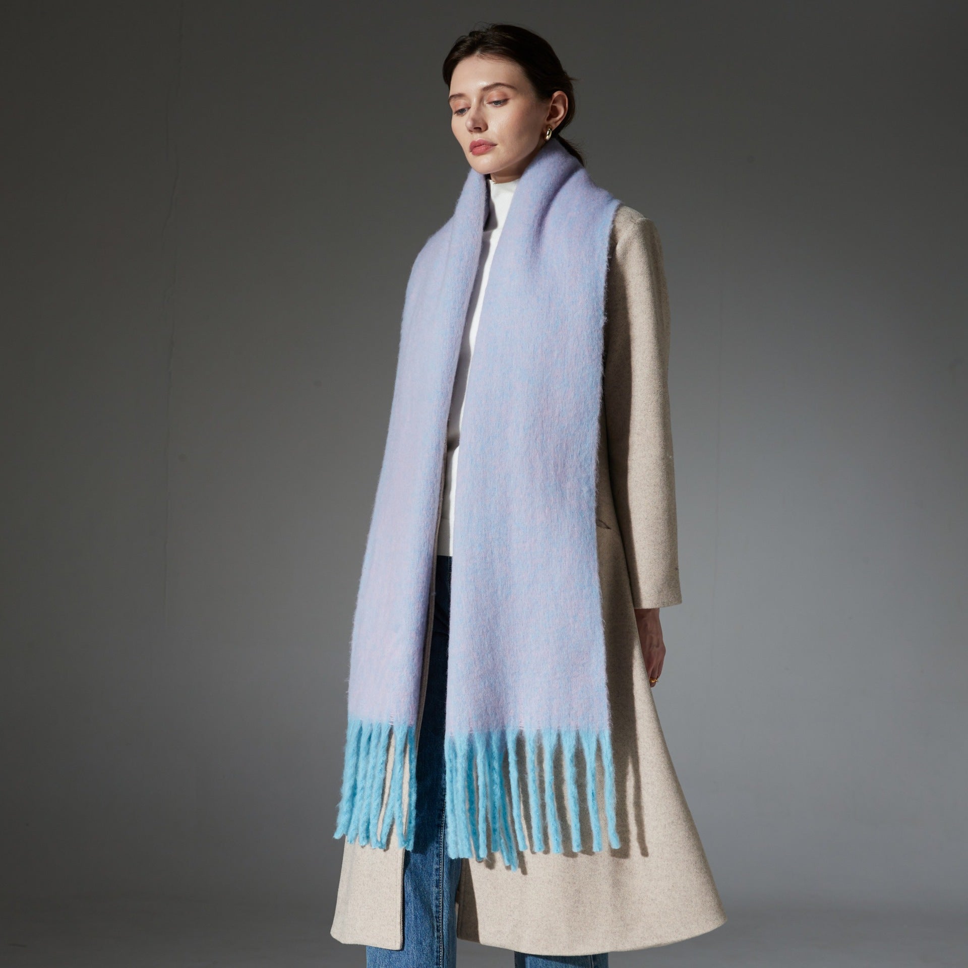 Dames Warme Sjaal met Franjes | Lua