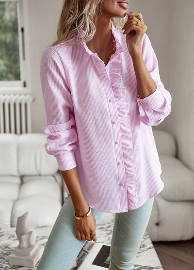 Dames Elegante Fijn Geweven Blouse met Ruches | Helena