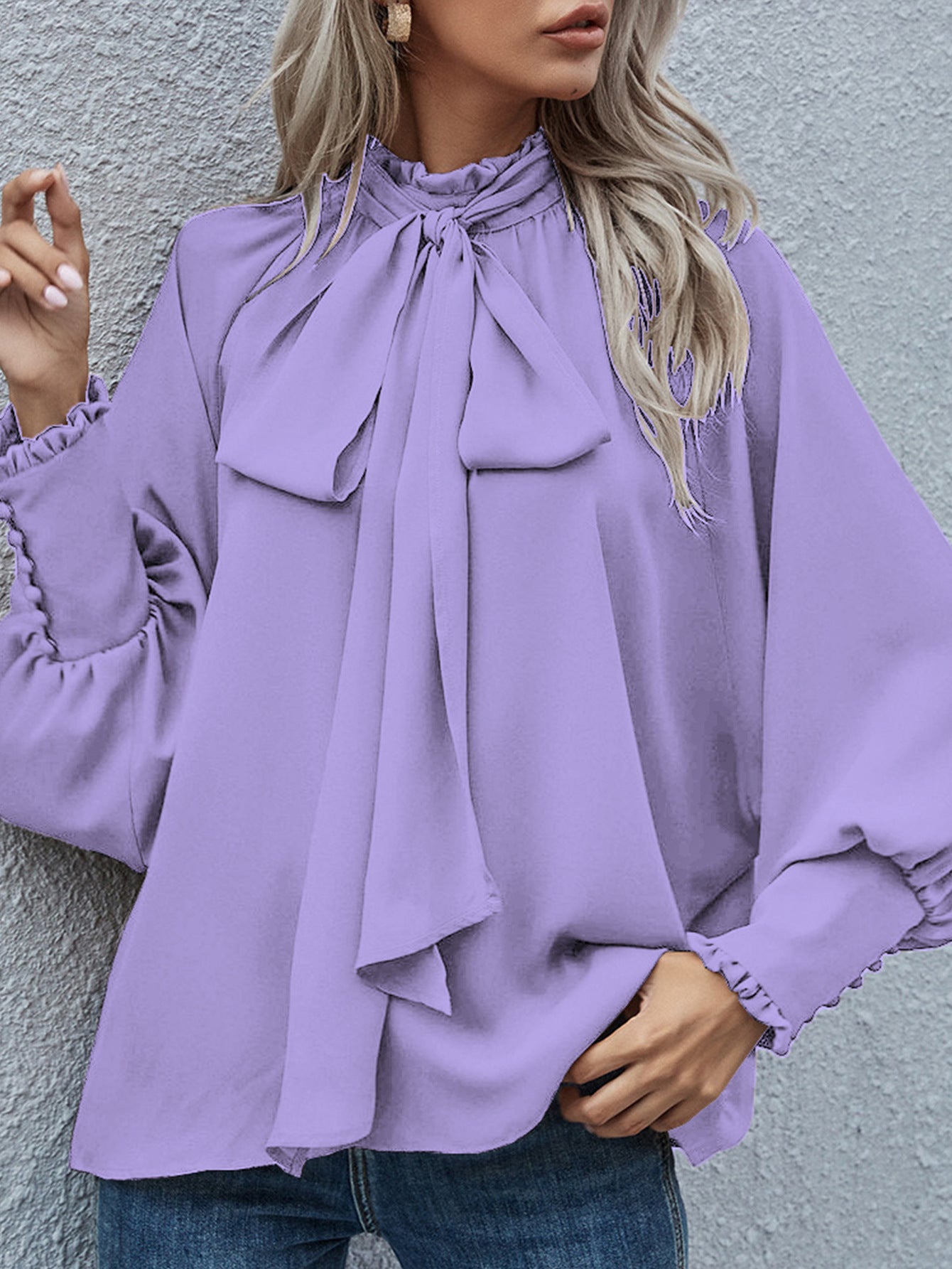 Dames Stijlvolle Chique Blouse met Strikdetail | Halina