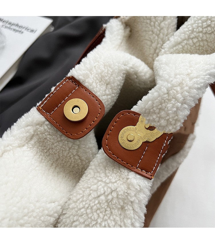 Dames Winter Shopper van Suède met Teddy Details | Langy