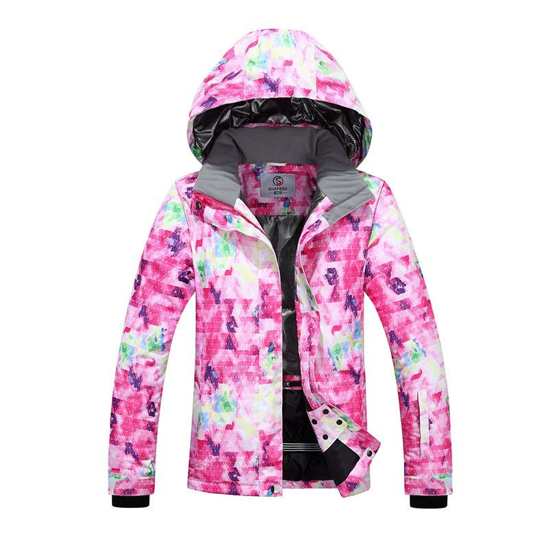 Dames Waterdichte Trendy Warme Ski Jas met Print | Vifada