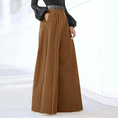 Dames Hoge Taille Broek met Wijde Pijpen | Azea