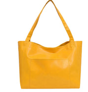 Dames Grote Leren Shopper van Gewaxt Faux Leer | Londra