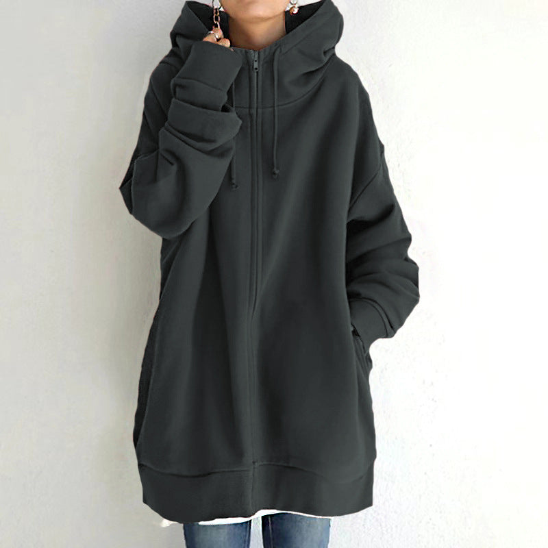 Dames Comfortabele Oversized Hoodie met Rits | Semmy