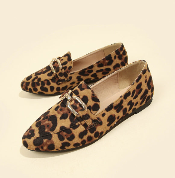 Dames Elegante Trendy Panterprint Loafers | Esaja