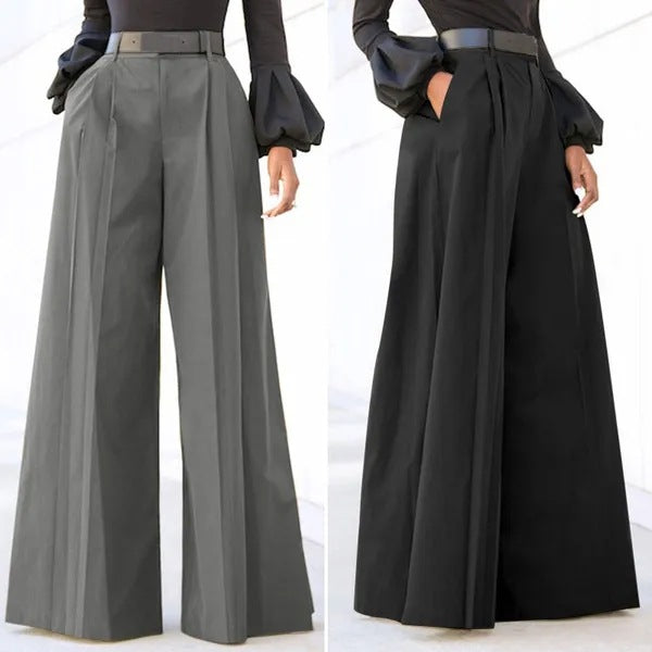 Dames Hoge Taille Broek met Wijde Pijpen | Azea