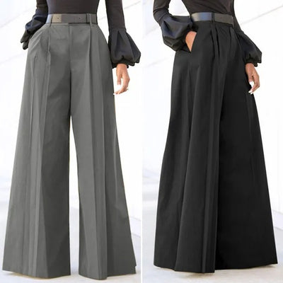Dames Hoge Taille Broek met Wijde Pijpen | Azea