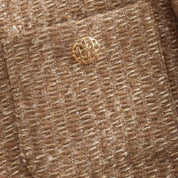 Dames Stijlvolle Trendy Parijs Style Boucle Jas met Gouden Knopen en Zakken | Balencia