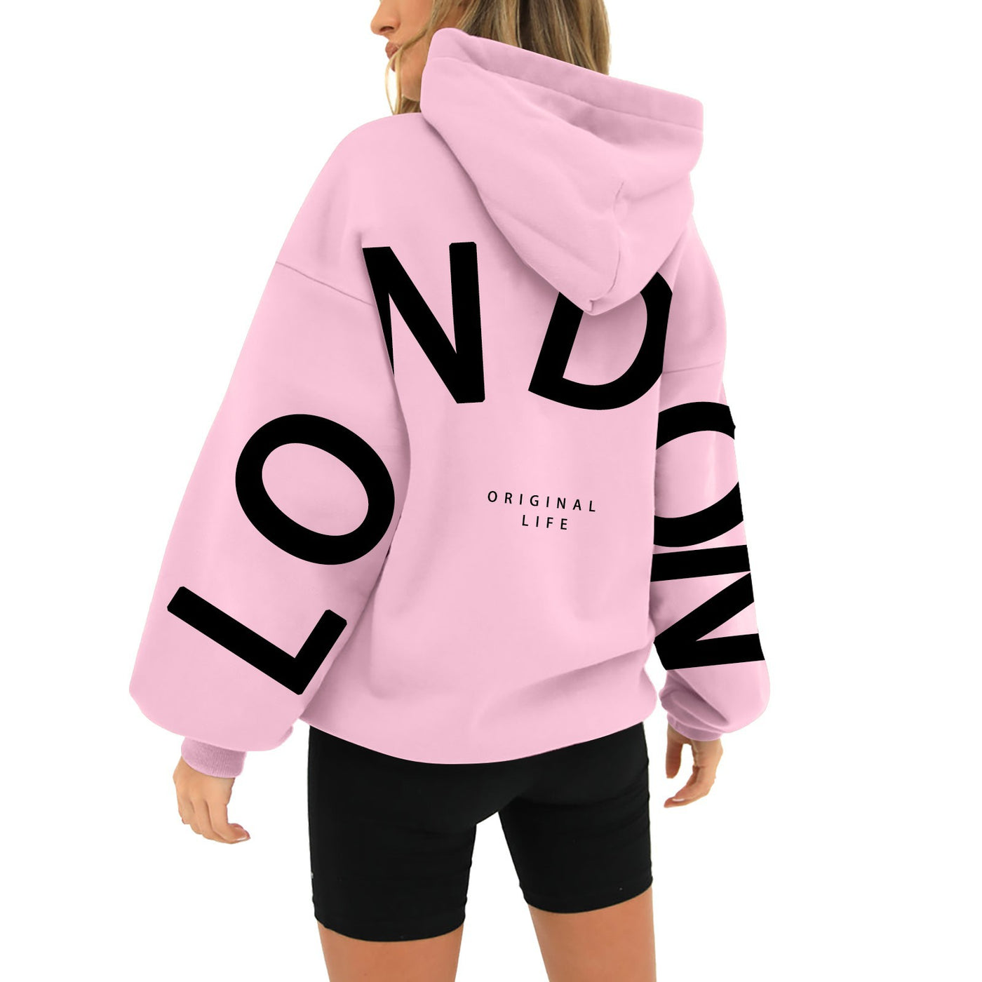 Dames Comfortabele Trendy hoodie met ‘London’-print | Sanoria