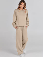 Dames Moderne Comfortabele Tweedelige Sweater Set met Lange mouwen | Delinda