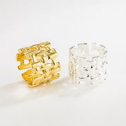 Dames Trendy Gevlochten Opengewerkte Ring | Lilia