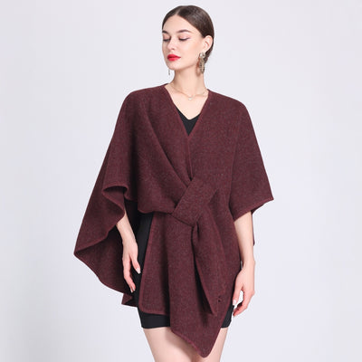 Dames Stijlvolle Elegante Poncho met Riem Detail | Leandra