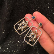 Dames Statement Geometrische Oorbellen met Oogdesign | Liv