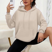Dames Basic Casual Oversized Hoodie met Kangoeroezak | Selara