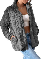 Dames Veelzijdige Elegante Fleece Vest met Kabel Patroon | Solar