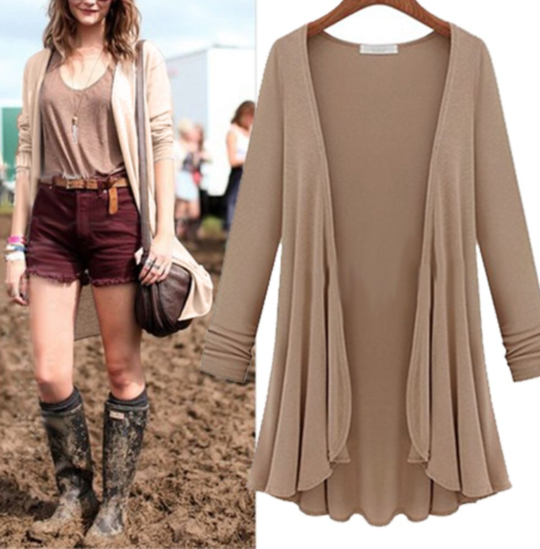 Dames Lang Vest met Elegante Details | Ravenna