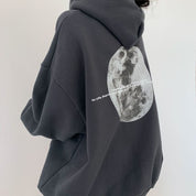 Dames Veelzijdige Casual Street Style Hoodie met Space Print | Sacha