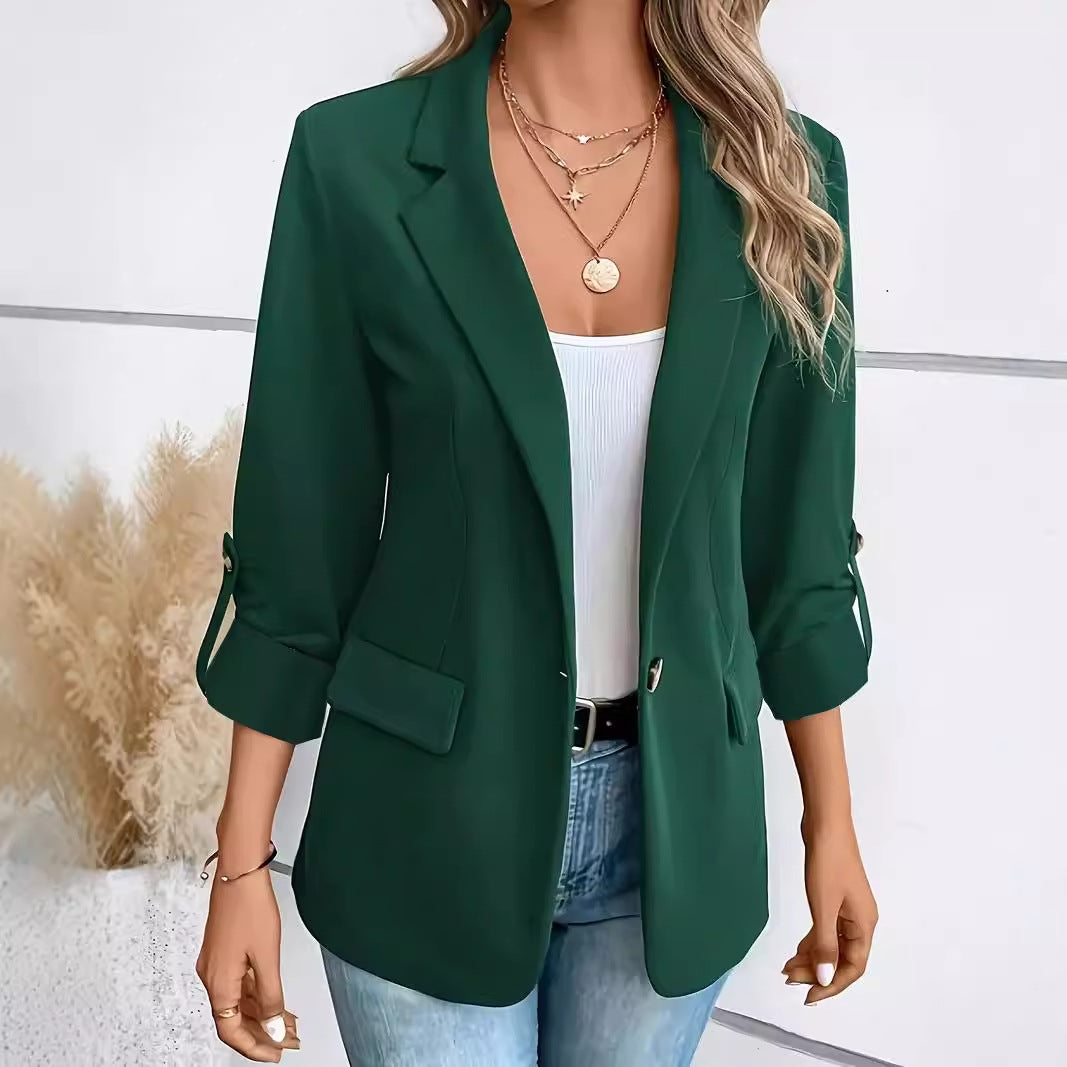 Dames Stijlvolle Lange Mouw Blazer voor Herfst en Winter | Byzanda