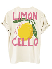 Dames Trendy Zomers Shirt met Citroen Print | Tangerine
