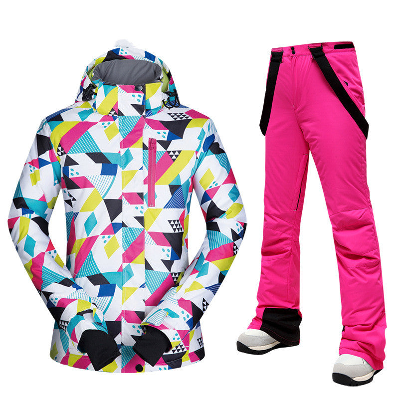 Dames Trendy Kleurrijk Trendy Waterdichte Tweedelige Ski Pak | Varuska