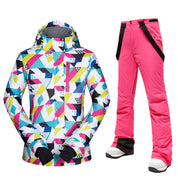 Dames Trendy Kleurrijk Trendy Waterdichte Tweedelige Ski Pak | Varuska