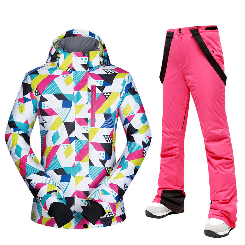 Dames Trendy Kleurrijk Trendy Waterdichte Tweedelige Ski Pak | Varuska