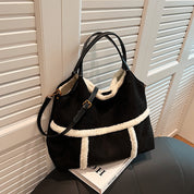 Dames Winter Shopper van Suède met Teddy Details | Langy