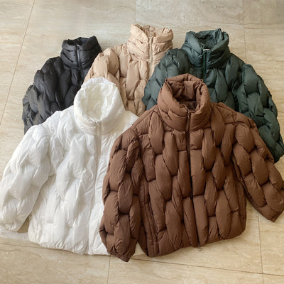 Dames Oversized Pufferjas met Gevlochten Patroon | Betsie