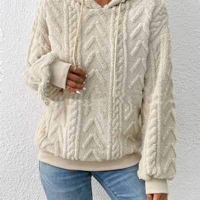 Dames Teddy Hoodie met Geometrisch Patroon | Ralomy