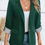 Dames Stijlvolle Lange Mouw Blazer voor Herfst en Winter | Byzanda