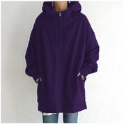 Dames Comfortabele Oversized Hoodie met Rits | Semmy