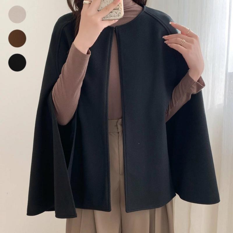 Dames Elegante Stijlvolle Wollen Cape Jas | Leanne
