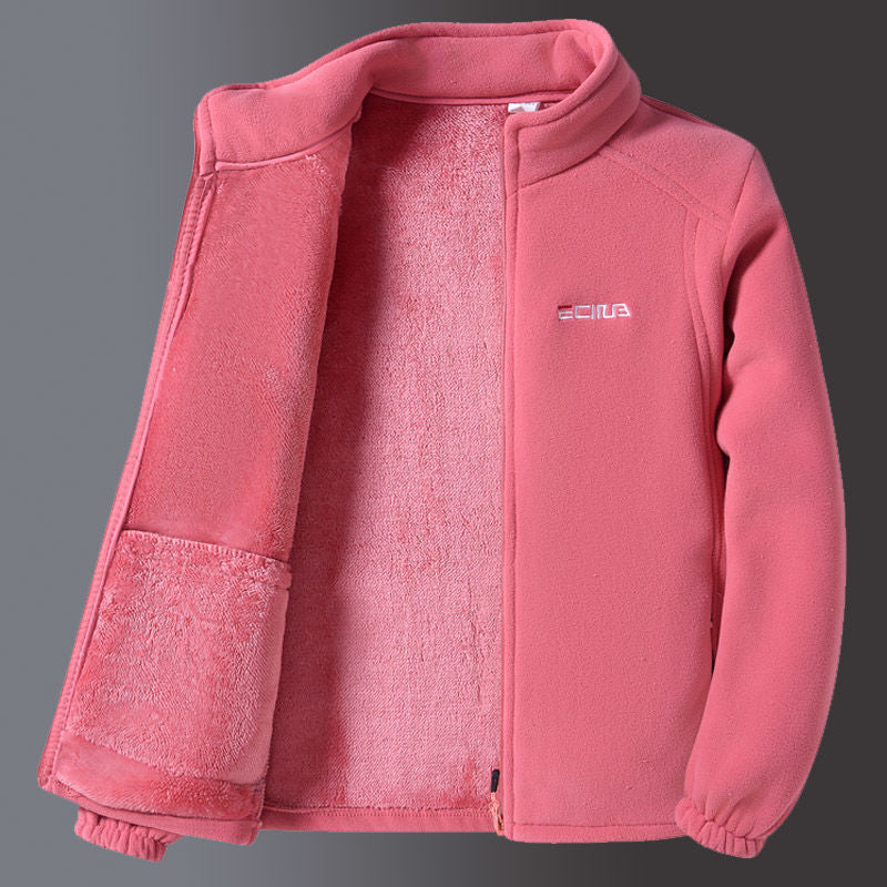 Dames Warme Zachte Fleece Jas met Opstaande Kraag en Rits | Beata