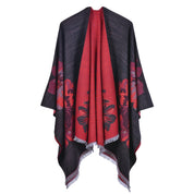 Dames Elegante Cape Sjaal met Bloemen Print | Levi