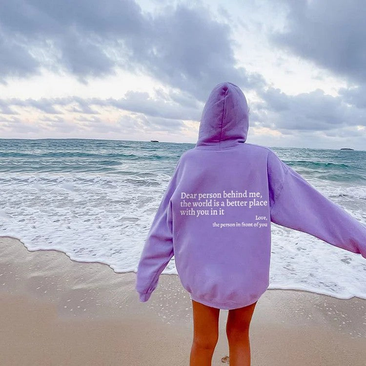 Dames Oversized Hoodie met Inspirerende Statement Tekst | Salvania