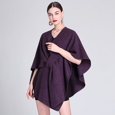 Dames Stijlvolle Elegante Poncho met Riem Detail | Leandra