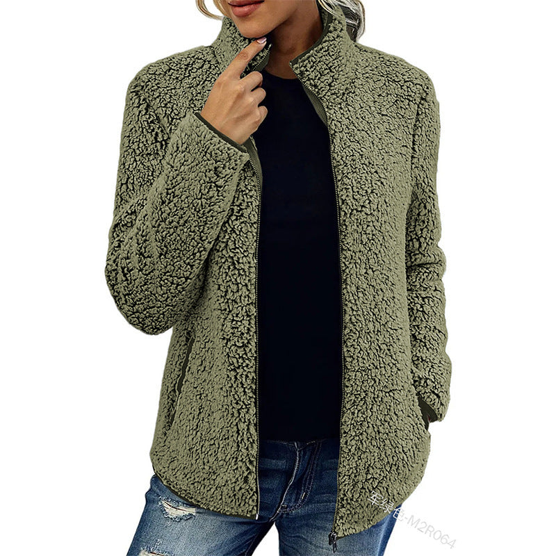 Dames Trendy Elegante Veelzijdige Warme Teddy Fleece Jas met Rits | Baudine