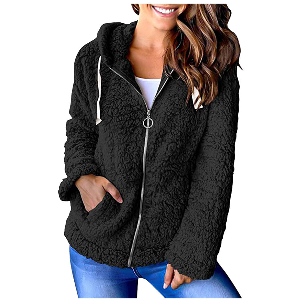 Dames Elegante Fleece Hoodie met Rits en Zakken | Sephora