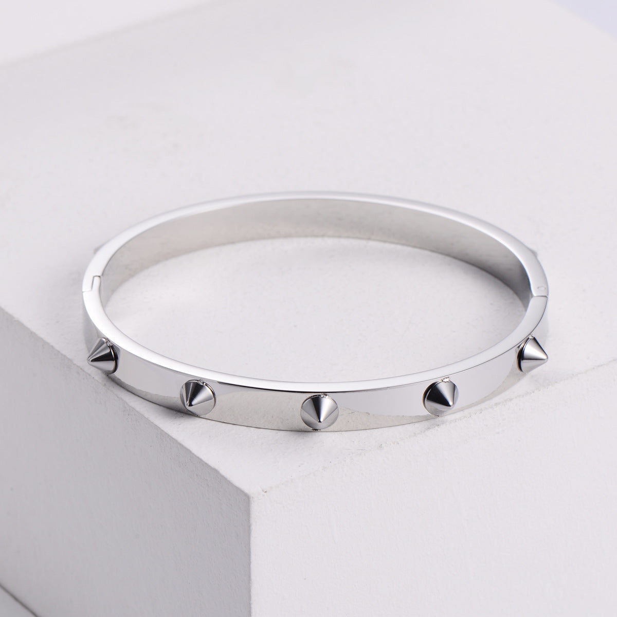 Dames Roestvrij Stalen RVS Armband met Studs | Lenny